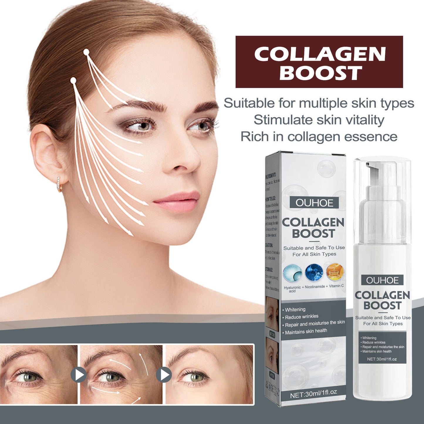 Collagen Anti-Aging Serum, Fade Fine Lines And Dark Spots Hydrating Anti-Wrinkle Repair Essence Health Eprolo https://www.cyberehub.com