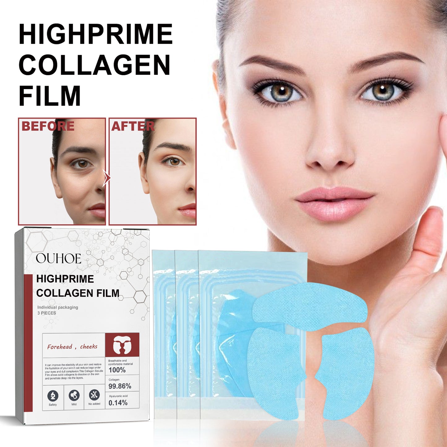Collagen Membrane, Lighten Wrinkles, Bags, Dark Circles, Firm Skin, Plump And Moisturize Eye Rejuvenation Mask Health & Beauty Health Eprolo https://www.cyberehub.com