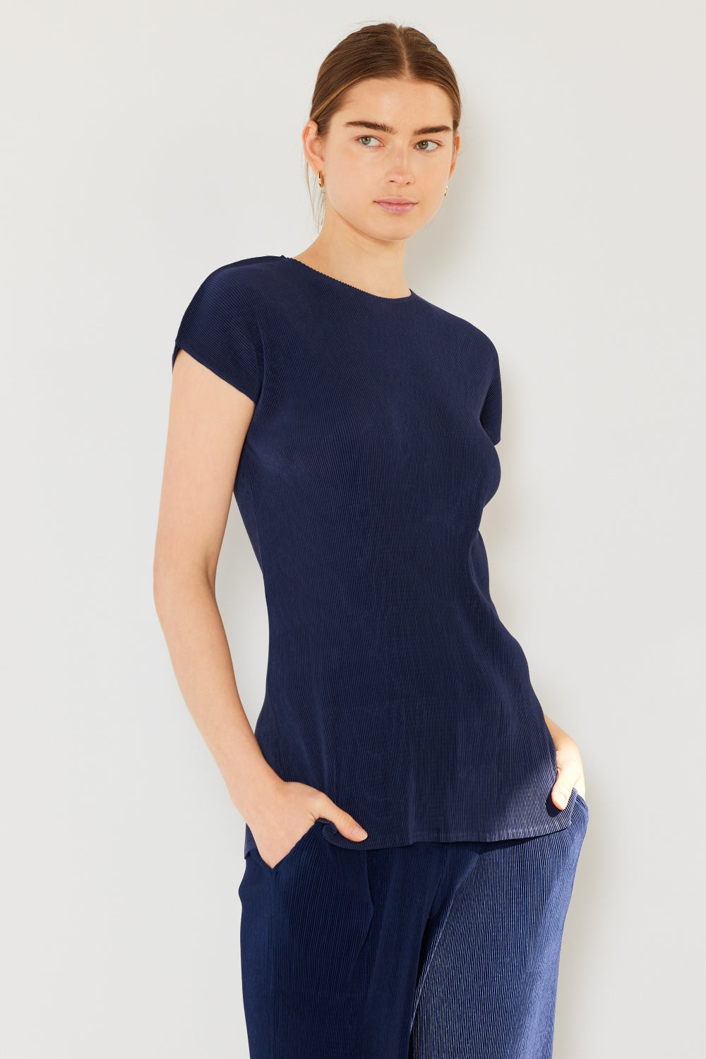Marina West Swim Rib Pleated Cap Sleeve Top Navy Apparel/Tops Marina West Swim Ship from USA TikTok Tops Trendsi USPS Walmart Walmart Apparel Trendsi https://www.cyberehub.com