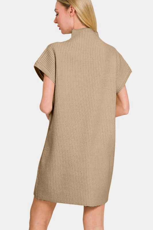 Zenana Short Sleeve Sweater Mini Dress Apparel Apparel Ship from USA TikTok Trendsi Zenana Trendsi https://www.cyberehub.com