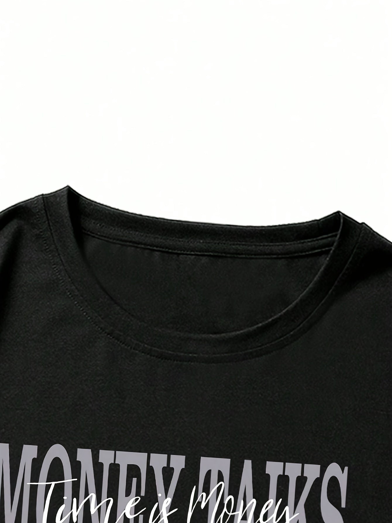 MONEY TALKS Manga Graphic Pattern Men's Street Style Short Sleeve Round Neck T-shirt, Summer Outdoor Apparel/Shirt/Graphic Shirt SNULLO https://www.cyberehub.com