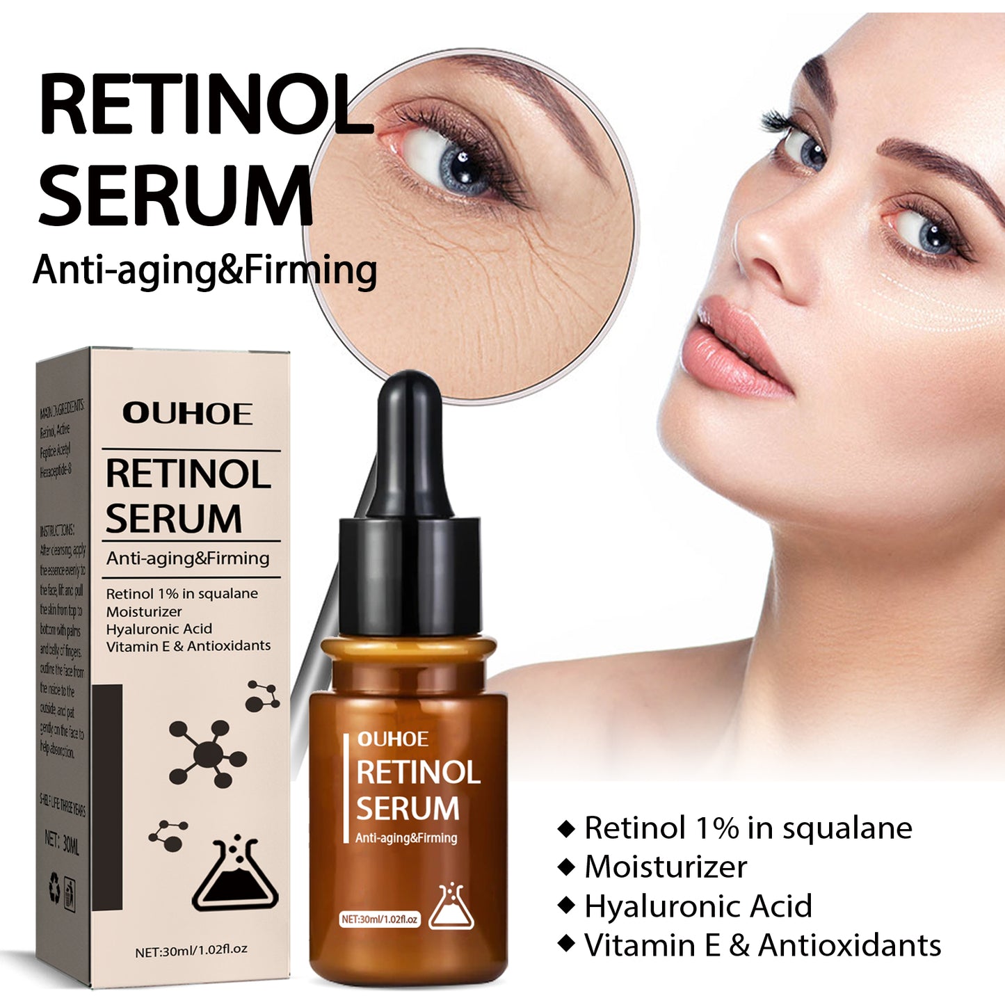 Retinol Beauty Essence, Reduces Dry And Fine Lines Around The Eyes, Hydrates And Anti-Dull Essence Health Eprolo https://www.cyberehub.com