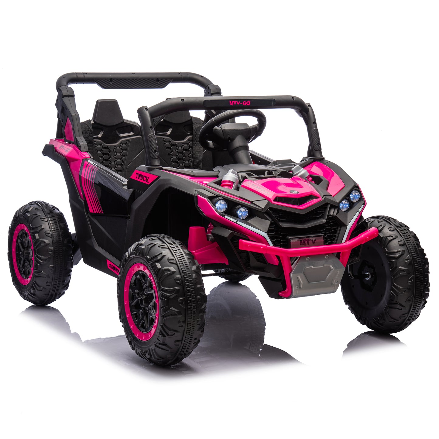 24V Two-Seater Kids Ride On UTV W/Parents Remote Control,Four-Wheel Suspension,Slow Start,Large wheel design,Anti-collision bar,Storage space,Music,USB,Bluetooth,Volume control,LED lights for Kids 3+. Giga Kids Toys Giga https://www.cyberehub.com