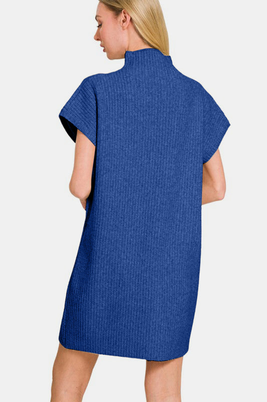 Zenana Short Sleeve Sweater Mini Dress Apparel Apparel Ship from USA TikTok Trendsi Zenana Trendsi https://www.cyberehub.com