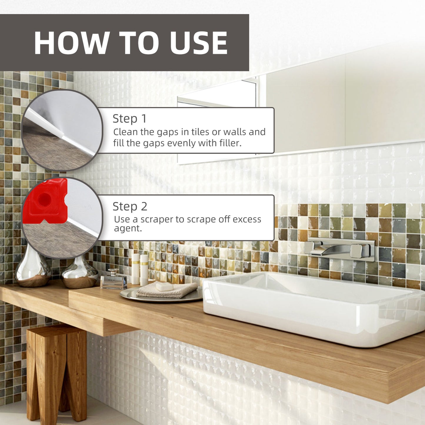 Tile Refill Agent, Kitchen Bathroom Waterproof Floor Mildew Proof Joint Tile Tip Sealant Home Eprolo https://www.cyberehub.com