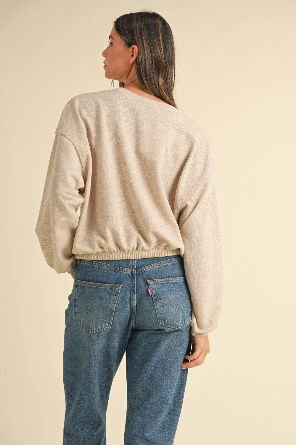 Mable Round Neck Letter Embroidery Crop Sweatshirt Tops/Jackets/Sweaters Clothing Tops MABLE Ship from USA TikTok Trendsi USPS Walmart Trendsi https://www.cyberehub.com