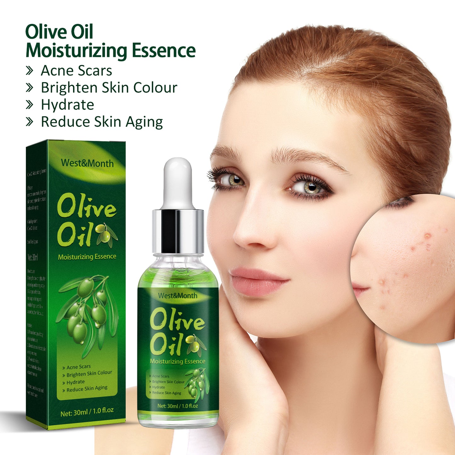Olive Acne-Clearing Essence, Lightening Acne Mark Removing Closed Mouth Acne Dark Skin Repair Essence Health Eprolo https://www.cyberehub.com