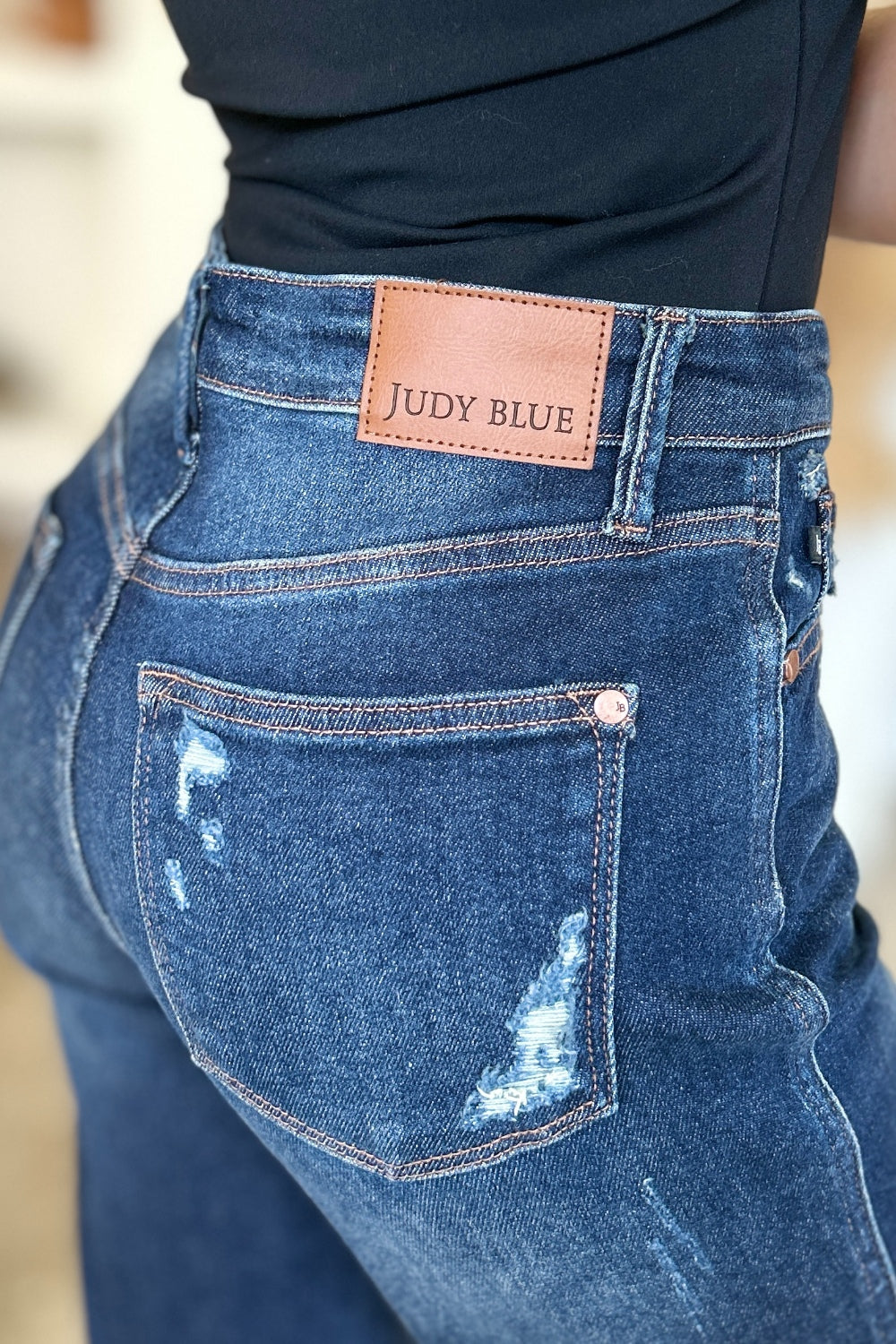 Judy Blue Full Size High Waist Rigid Magic Heavy Destroy Straight Jeans Bottoms Bottoms Clothing Judy Blue Pants Ship from USA Women Trendsi https://www.cyberehub.com