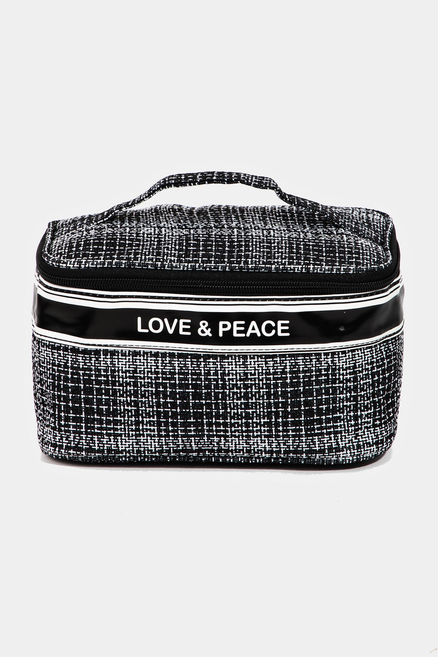 Fame Love & Peace Striped Handle Bag Black One Size Fame Accessories Ship from USA TikTok USA Trendsi https://www.cyberehub.com