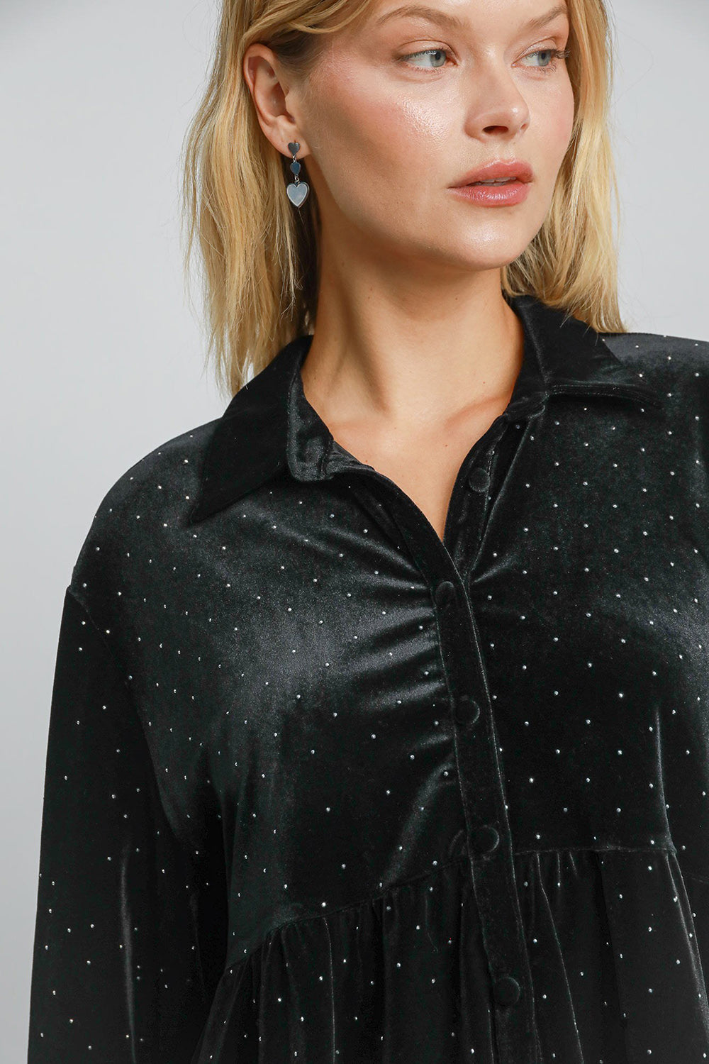 Umgee Full Size Polka Dot Button Up Half Sleeve Shirt Apparel/Tops Ship from USA TikTok Tops Trendsi Umgee USA USPS Walmart Walmart Apparel Trendsi https://www.cyberehub.com