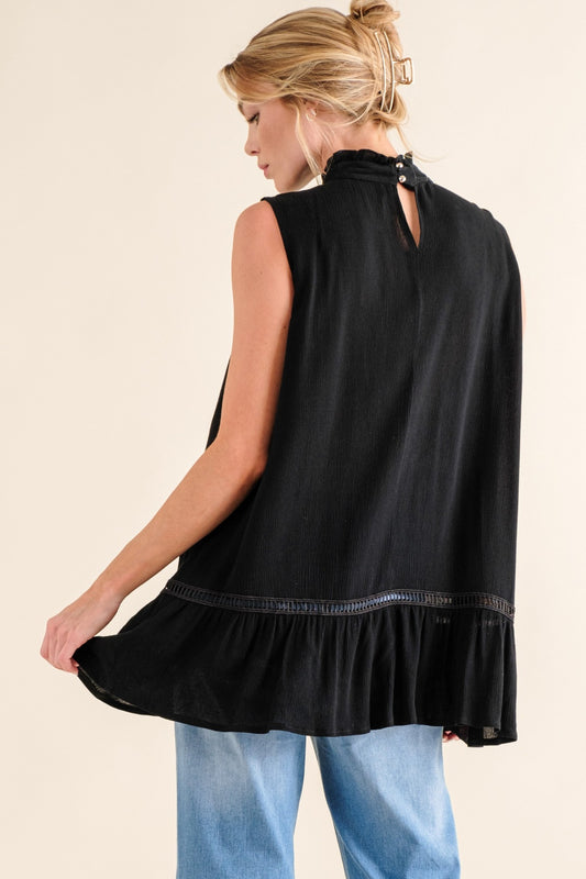 And The Why Lace Detail Sleeveless Ruffled Top Tops/Jackets/Sweaters And The Why Clothing Tops Ship from USA TikTok Trendsi USPS Walmart Trendsi https://www.cyberehub.com