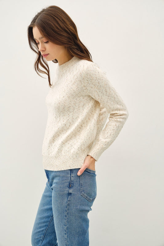 Be Cool Heathered Round Neck Long Sleeve Sweater Tops/Jackets/Sweaters BE COOL Clothing Tops Ship from USA TikTok Trendsi USPS Walmart Trendsi https://www.cyberehub.com