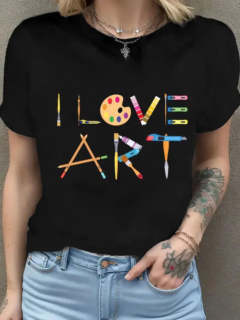Women's Printed Short Sleeved Shirt Apparel/Shirt/Graphic Shirt SNULLO https://www.cyberehub.com