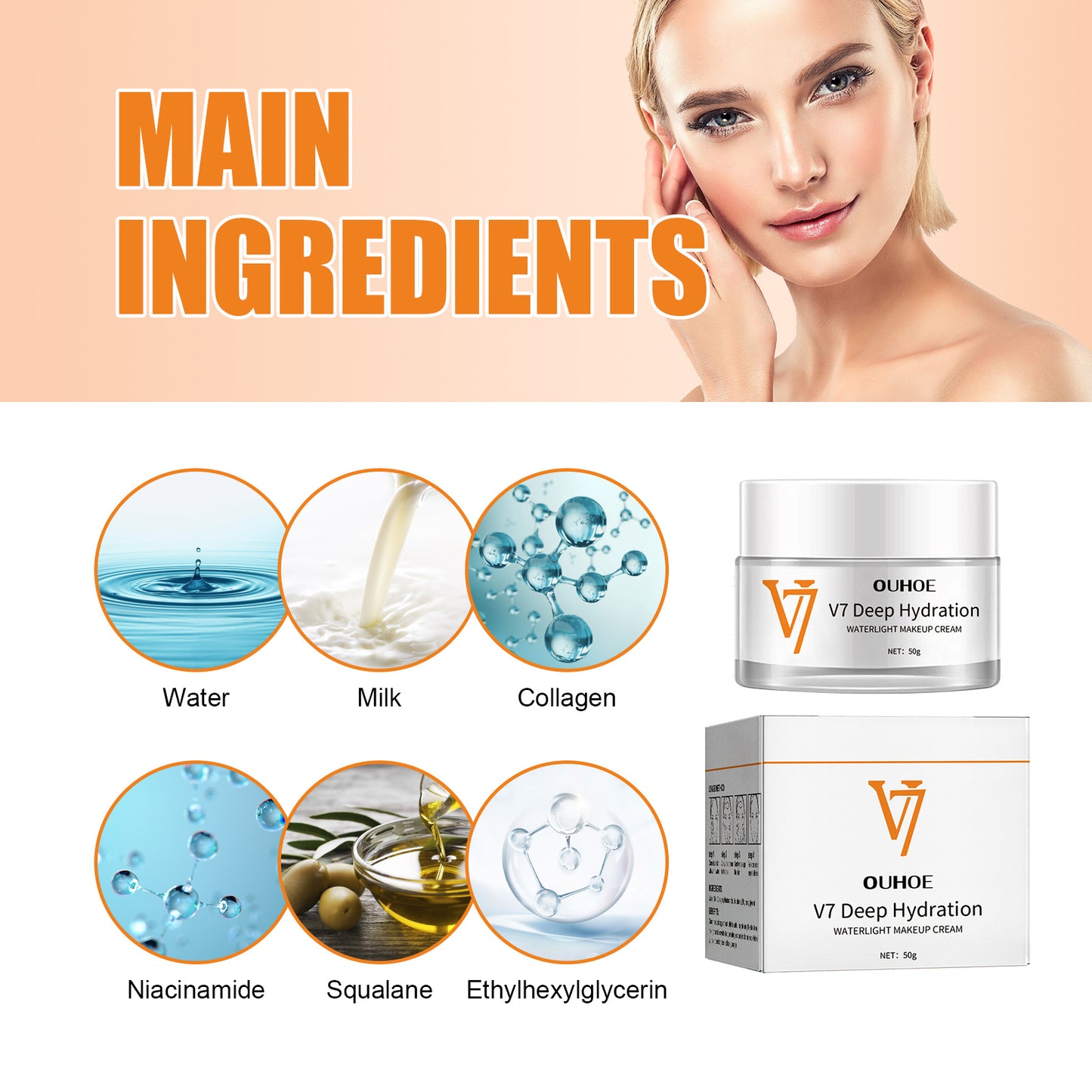 Moisturizing And Brightening Toning Cream, Moisturizing Face, Beauty, Rejuvenation, Moisturizing Cream, Brightening, Firming And Smoothing Cream Health & Beauty Health Eprolo https://www.cyberehub.com