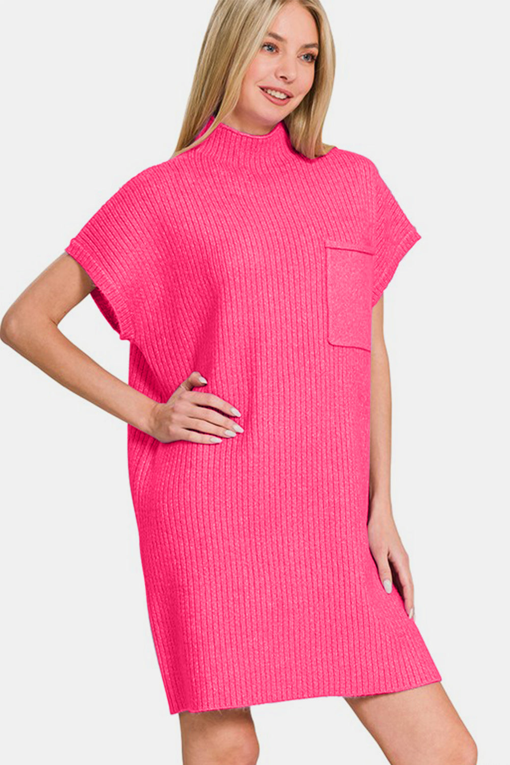 Zenana Short Sleeve Sweater Mini Dress Apparel Apparel Ship from USA TikTok Trendsi Zenana Trendsi https://www.cyberehub.com