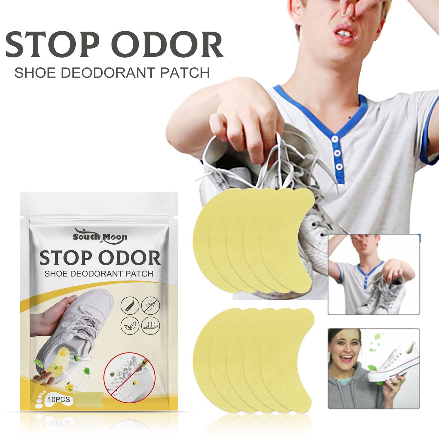 South Moon Stop Odor Shoe Deodorant Patch, Shoes Deodorant Fresh Clean Odor Absorbent Foot Sweat Insole Home Eprolo https://www.cyberehub.com