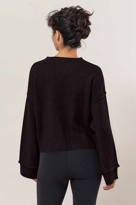 HYFVE Round Neck Dropped Shoulder Ribbed Sweater Tops/Jackets/Sweaters Clothing Tops HYFVE Ship from USA TikTok Trendsi USPS Walmart Trendsi https://www.cyberehub.com