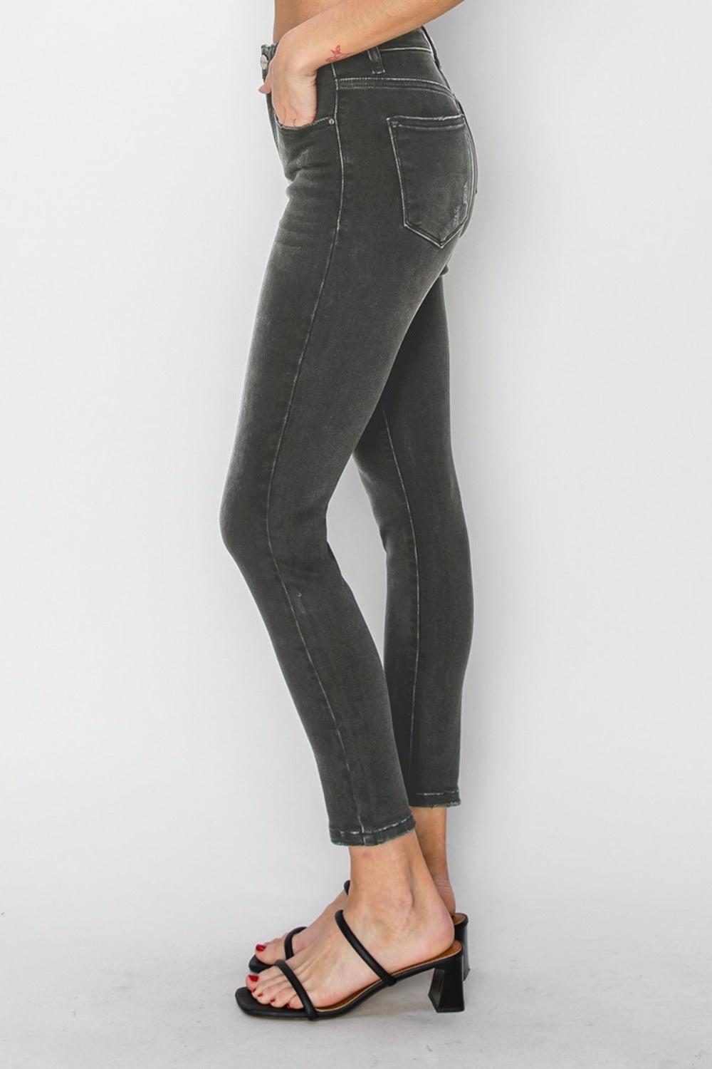 RISEN Full Size High Rise Ankle Skinny Jeans Bottoms Bottoms Clothing Pants RISEN Ship from USA Women Trendsi https://www.cyberehub.com