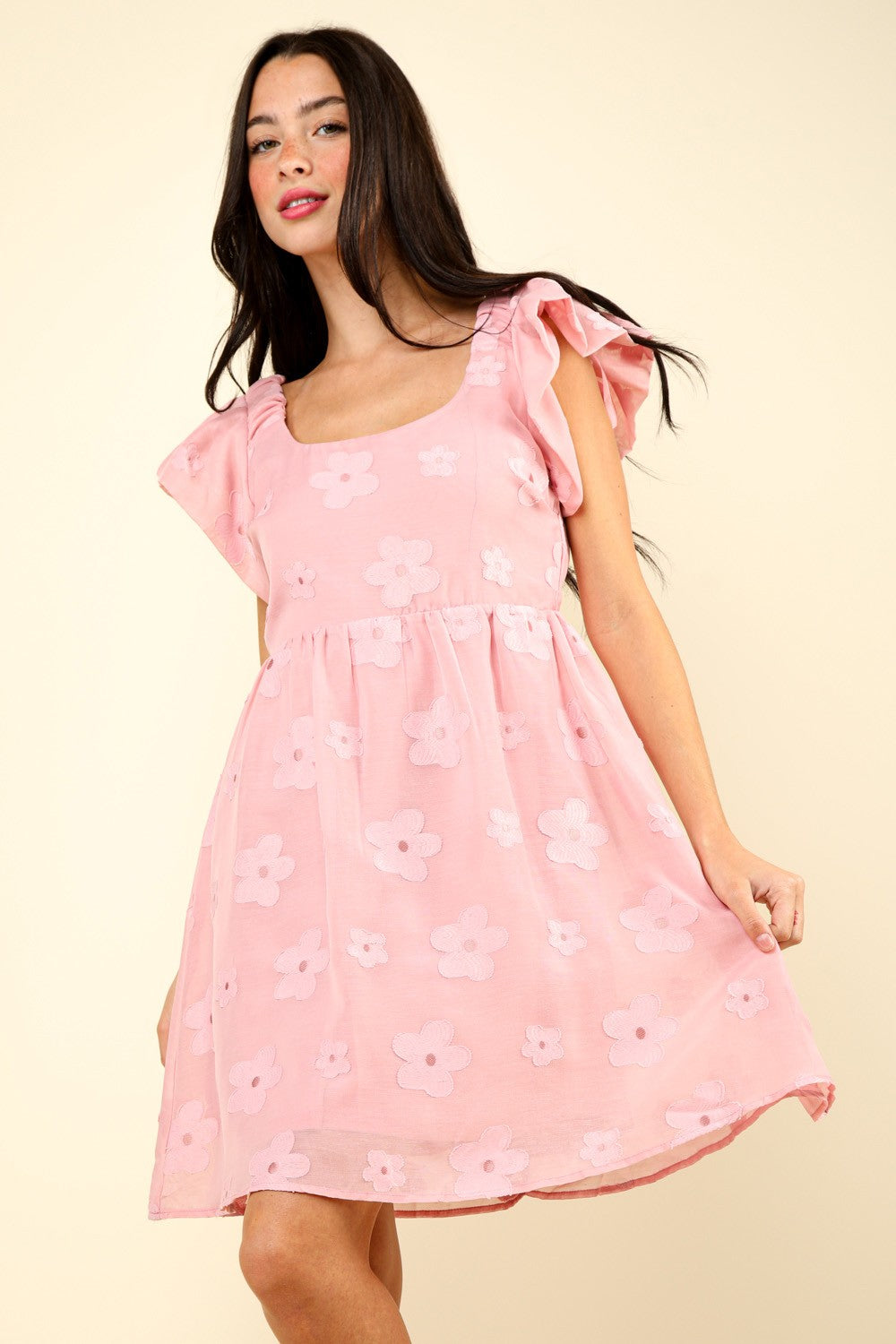 VERY J Flower Embroidered Organza Mini Dress Apparel/Dress Dress Ship from USA TikTok Trendsi USPS VERY J Walmart Walmart Apparel Trendsi https://www.cyberehub.com