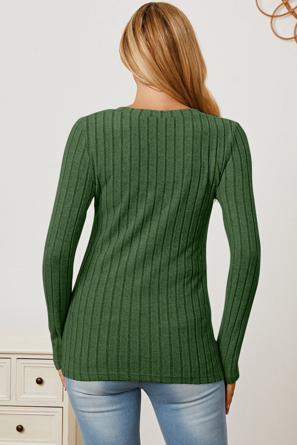 Basic Bae Full Size Ribbed V-Neck Long Sleeve T-Shirt Apparel/Tops Basic Bae Ship from USA TikTok Tops Trendsi USPS Walmart Walmart Apparel Trendsi https://www.cyberehub.com
