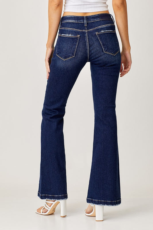 RISEN Full Size Low Rise Flare Jeans Bottoms Bottoms Clothing Pants RISEN Ship from USA Women Trendsi https://www.cyberehub.com