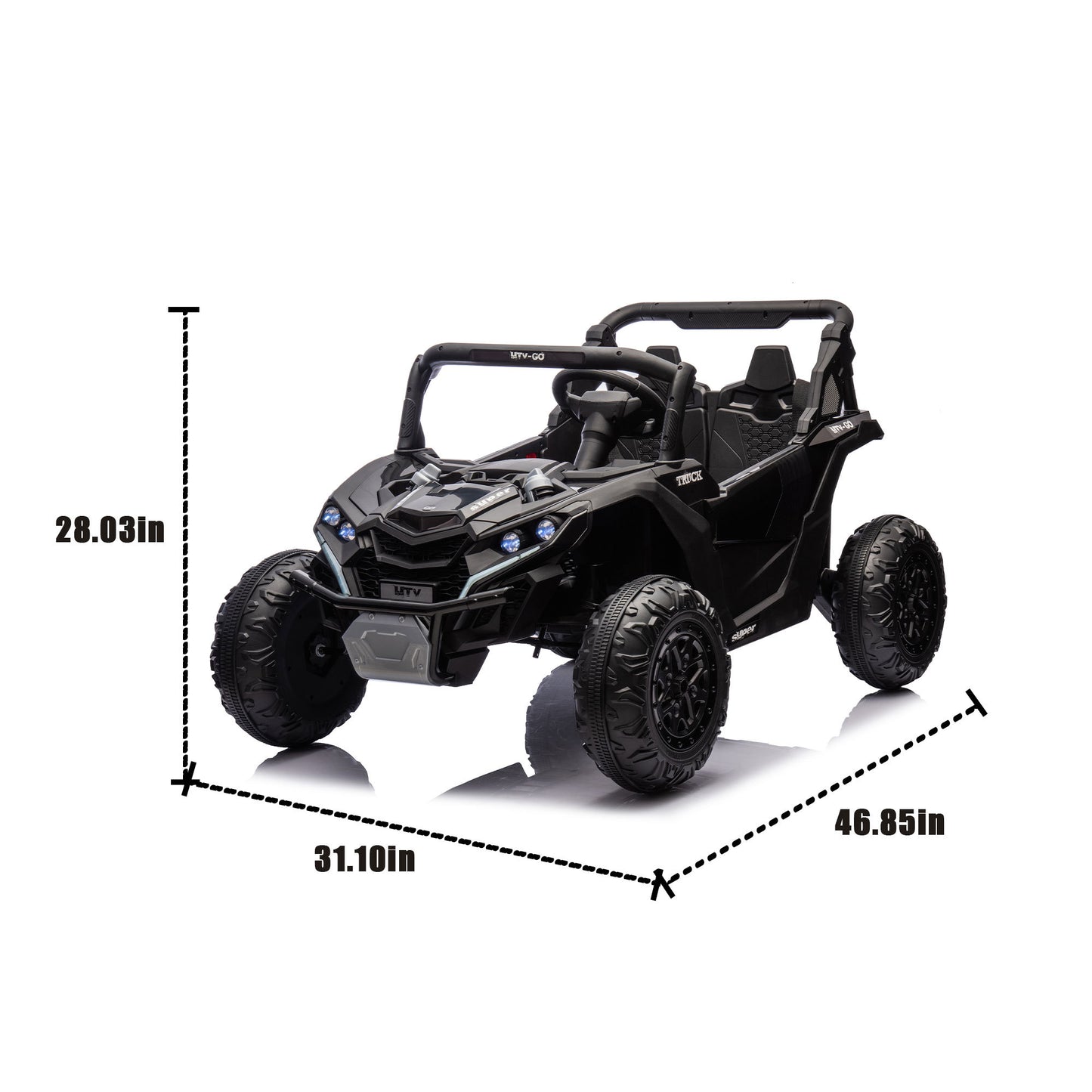 24V Two-Seater Kids Ride On UTV W/Parents Remote Control,Four-Wheel Suspension,Slow Start,Large wheel design,Anti-collision bar,Storage space,Music,USB,Bluetooth,Volume control,LED lights for Kids 3+. Giga Kids Toys Giga https://www.cyberehub.com