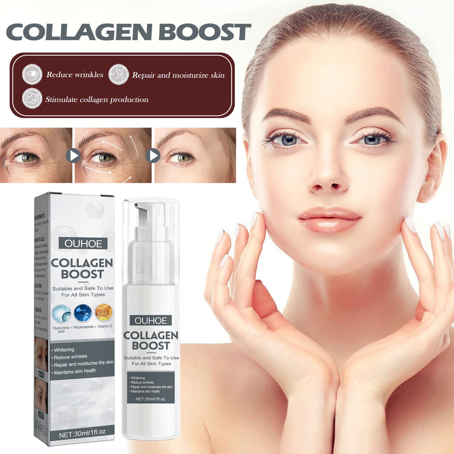 Collagen Anti-Aging Serum, Fade Fine Lines And Dark Spots Hydrating Anti-Wrinkle Repair Essence Health Eprolo https://www.cyberehub.com