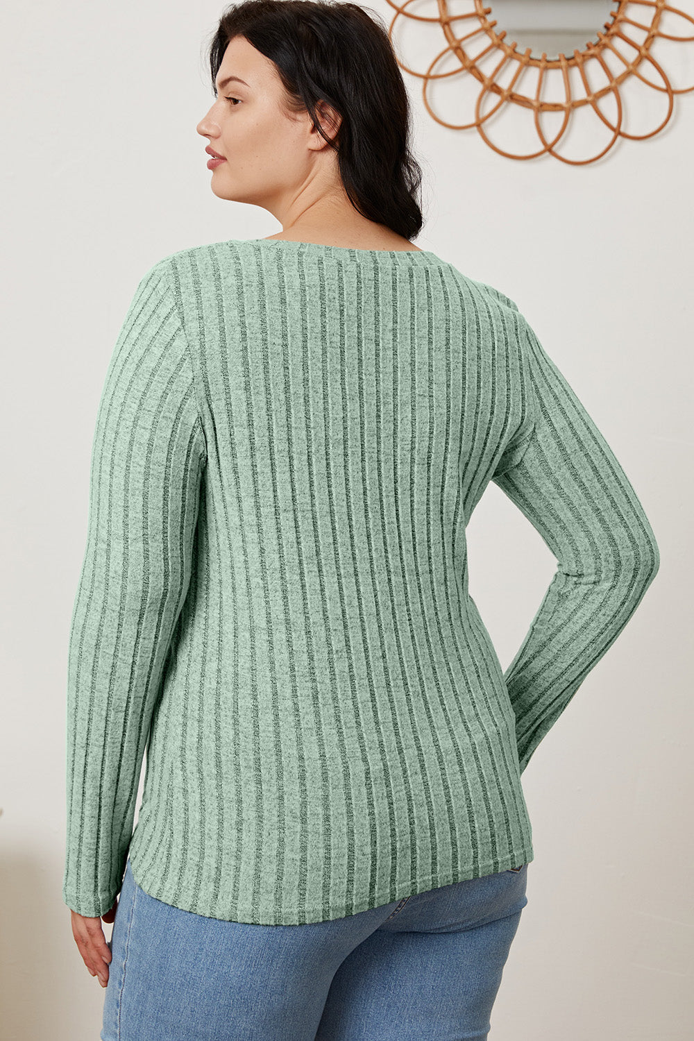 Basic Bae Full Size Ribbed V-Neck Long Sleeve T-Shirt Apparel/Tops Basic Bae Ship from USA TikTok Tops Trendsi USPS Walmart Walmart Apparel Trendsi https://www.cyberehub.com