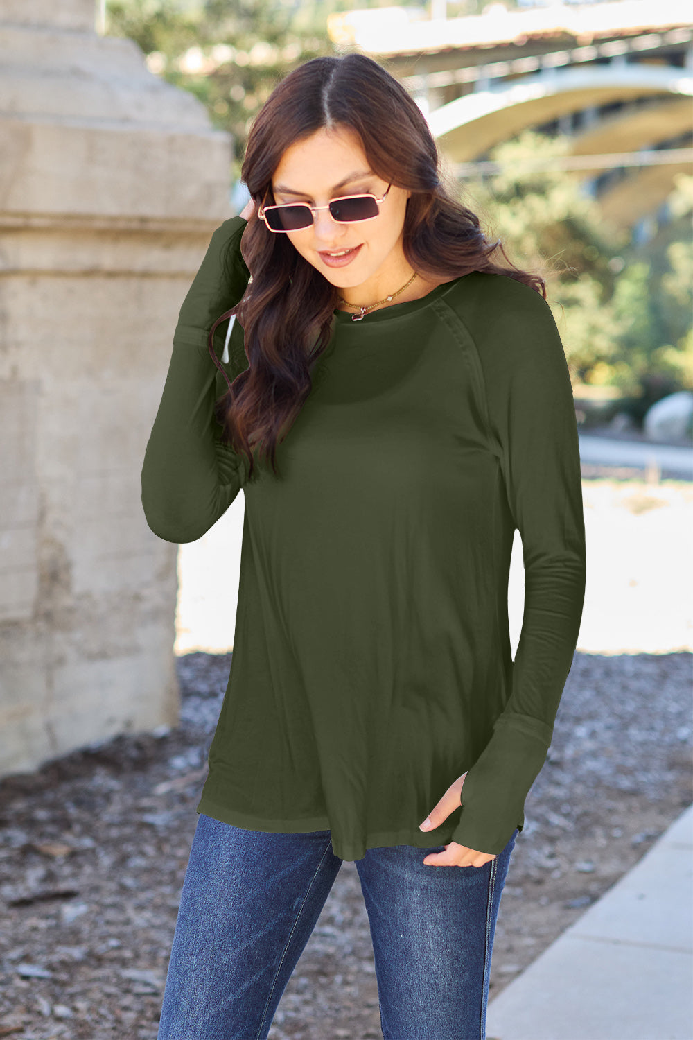 Basic Bae Full Size Round Neck Long Sleeve T-Shirt Army Green Apparel/Tops Basic Bae Ship from USA TikTok Tops Trendsi USPS Walmart Walmart Apparel Trendsi https://www.cyberehub.com