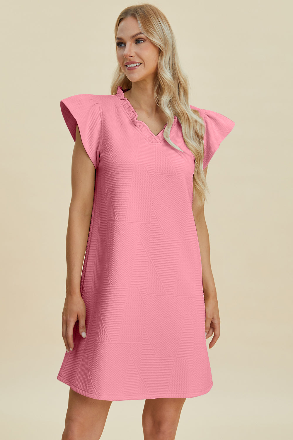 Double Take Full Size Ruffled V-Neck Cap Sleeve Dress Apparel/Dress Double Take Dress Ship from USA TikTok Trendsi USPS Walmart Walmart Apparel Trendsi https://www.cyberehub.com