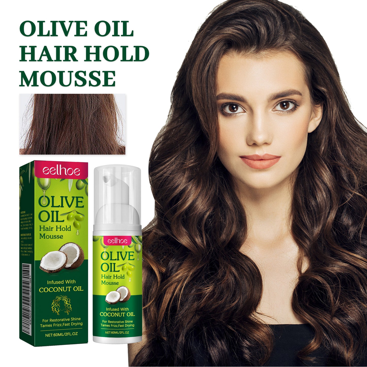 Olive Oil Hair Hold Mousse, Curly Hair Styling Moisturizing And Curling Style Durable Frizz Proof Mousse Health Eprolo https://www.cyberehub.com