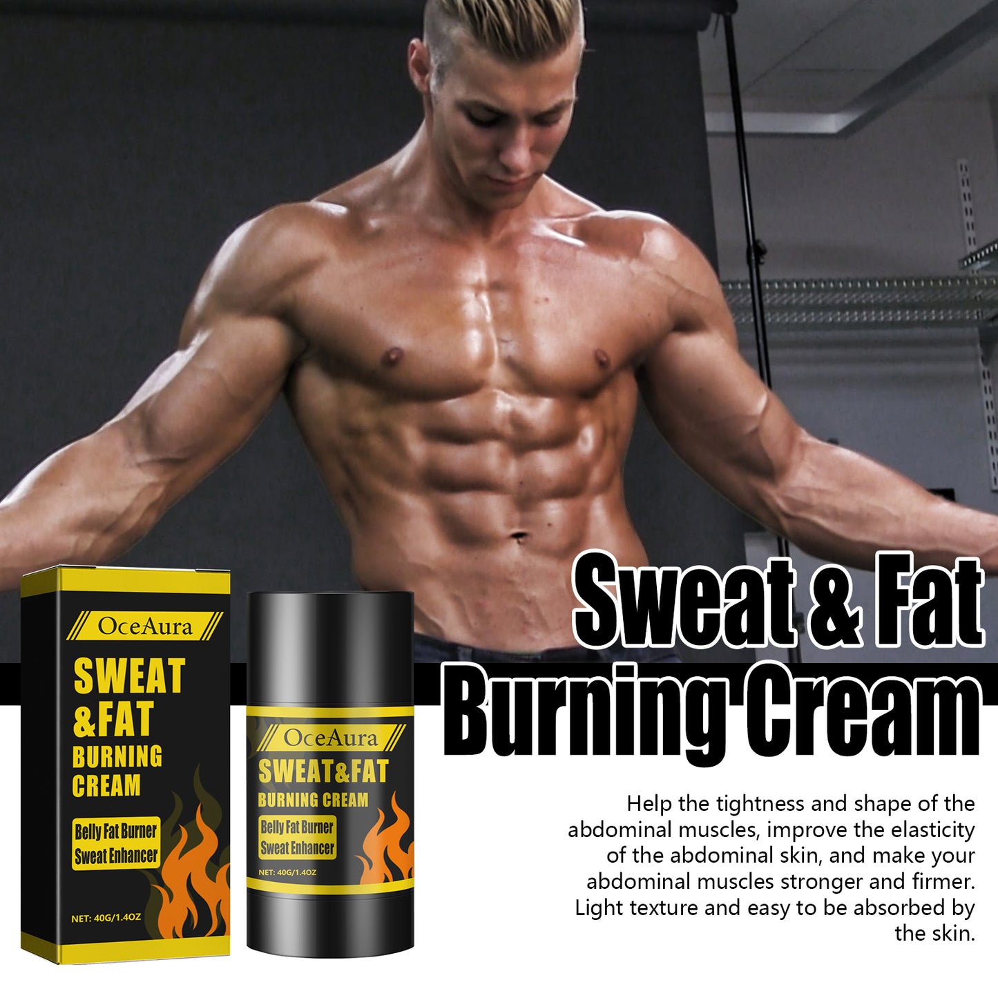 Sweat & Fat Burning Cream, Fitness Exercise Toning And Strengthening Muscle Line Vest Line Abs Cream Health Eprolo https://www.cyberehub.com