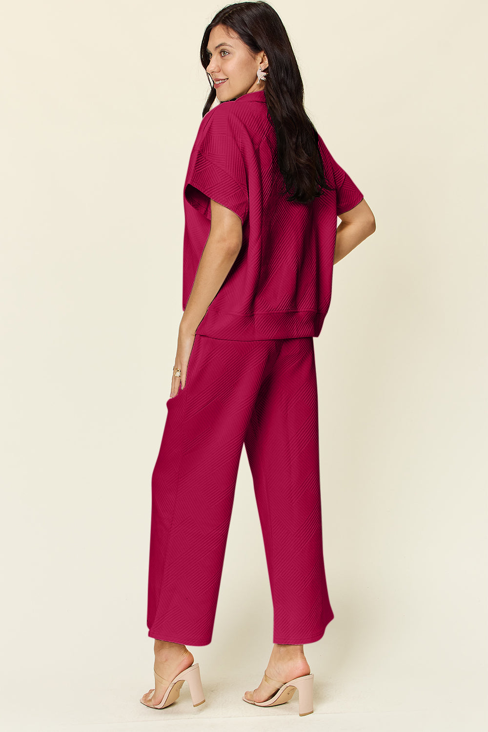 Double Take Full Size Texture Half Zip Short Sleeve Top and Pants Set Apparel/Tops Double Take Ship from USA TikTok Tops Trendsi USPS Walmart Walmart Apparel Trendsi https://www.cyberehub.com