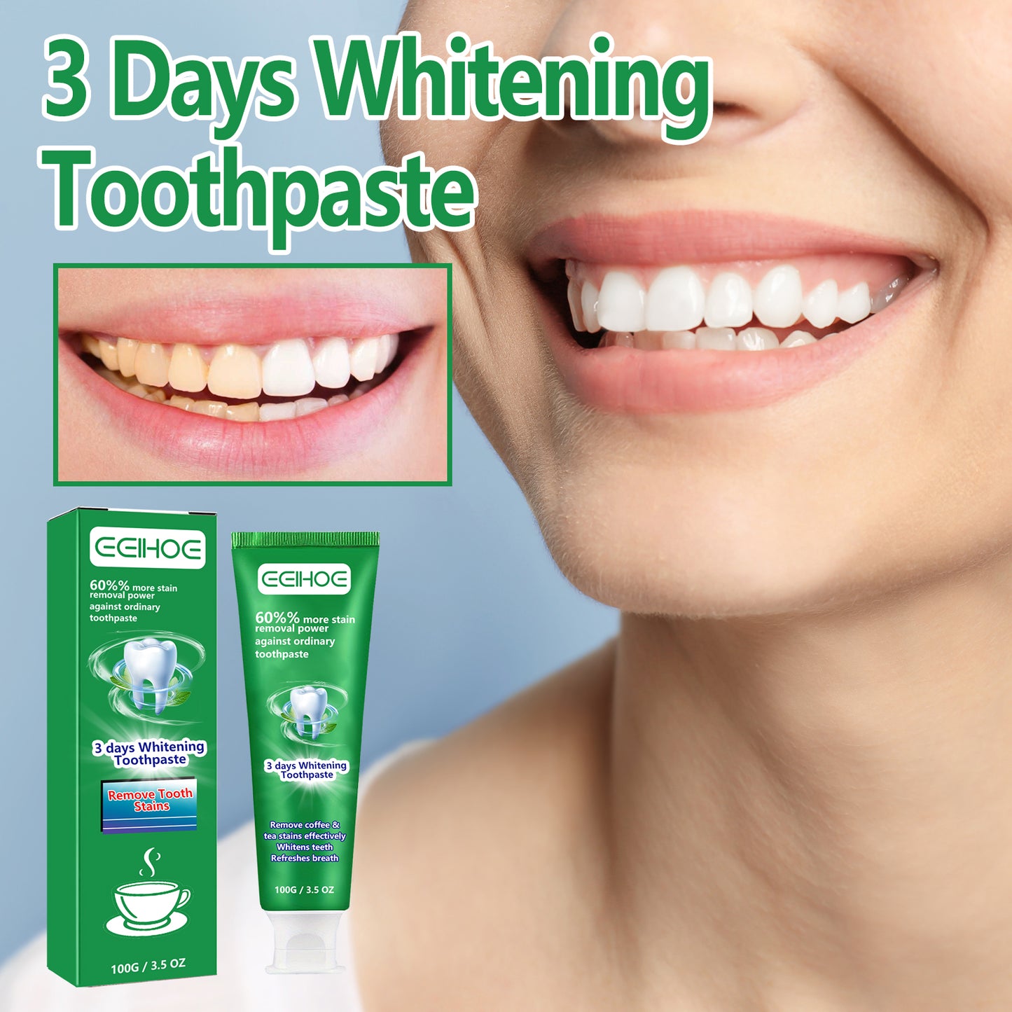3 Days Whitening Toothpaste, Clean Mouth Odor To Yellow Tartar Haun White Teeth Gum Toothpaste Health Eprolo https://www.cyberehub.com