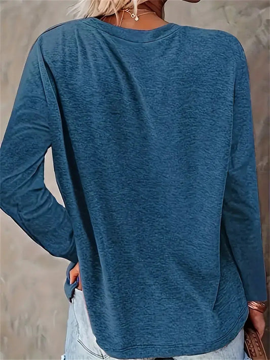 Women's Printed Long Sleeve Hoodless Sweatshirt Apparel/Shirt/Graphic Shirt SNULLO https://www.cyberehub.com