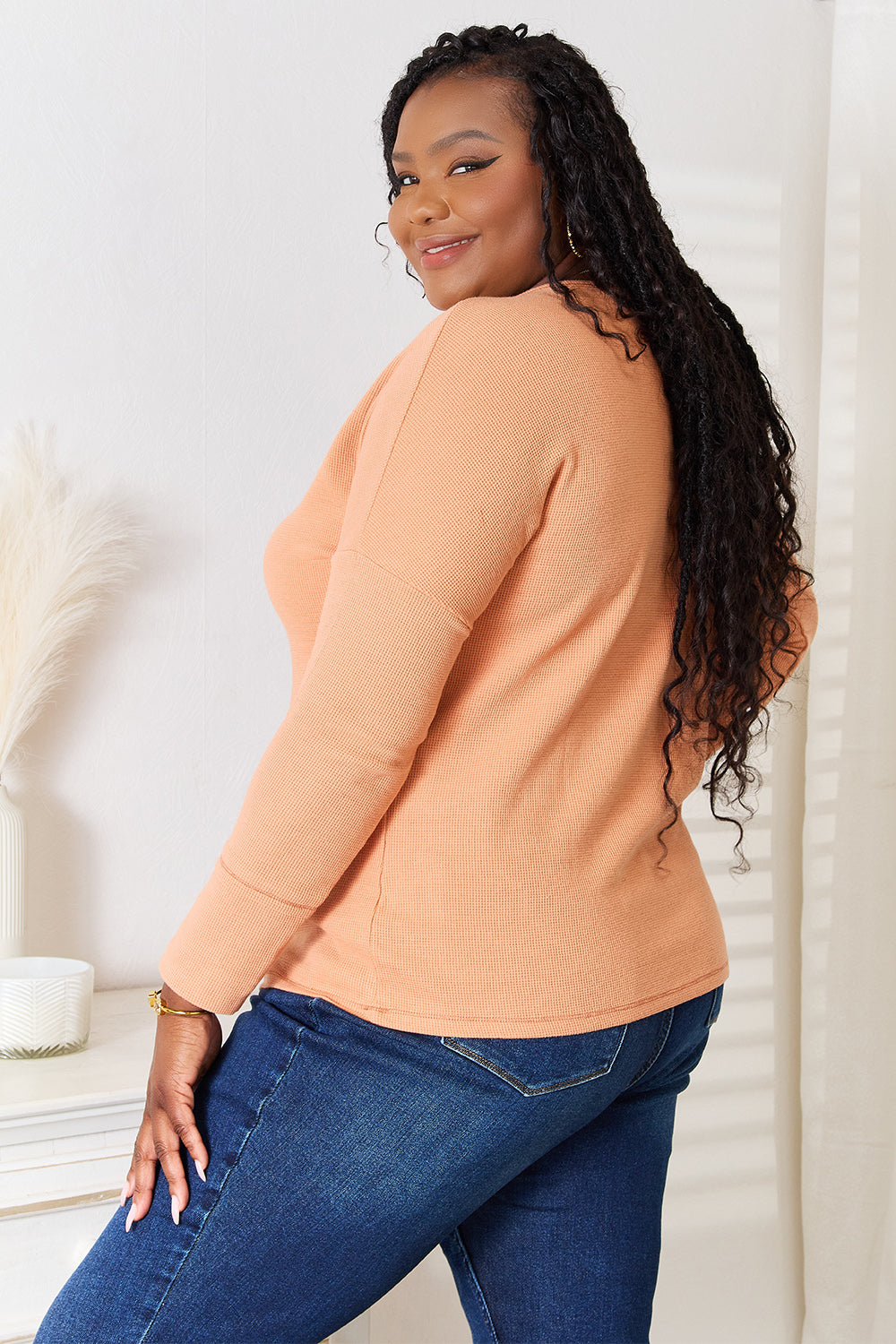 Basic Bae Half Button Long Sleeve Top Apparel/Tops Basic Bae Ship from USA TikTok Tops Trendsi USPS Walmart Walmart Apparel Trendsi https://www.cyberehub.com