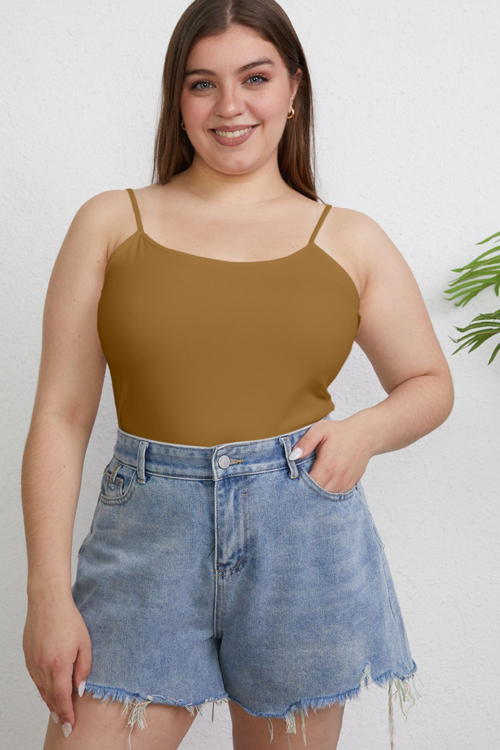 Basic Bae Full Size Round Neck Slim Cami Apparel/Tops Basic Bae Ship from USA TikTok Tops Trendsi USPS Walmart Walmart Apparel Trendsi https://www.cyberehub.com