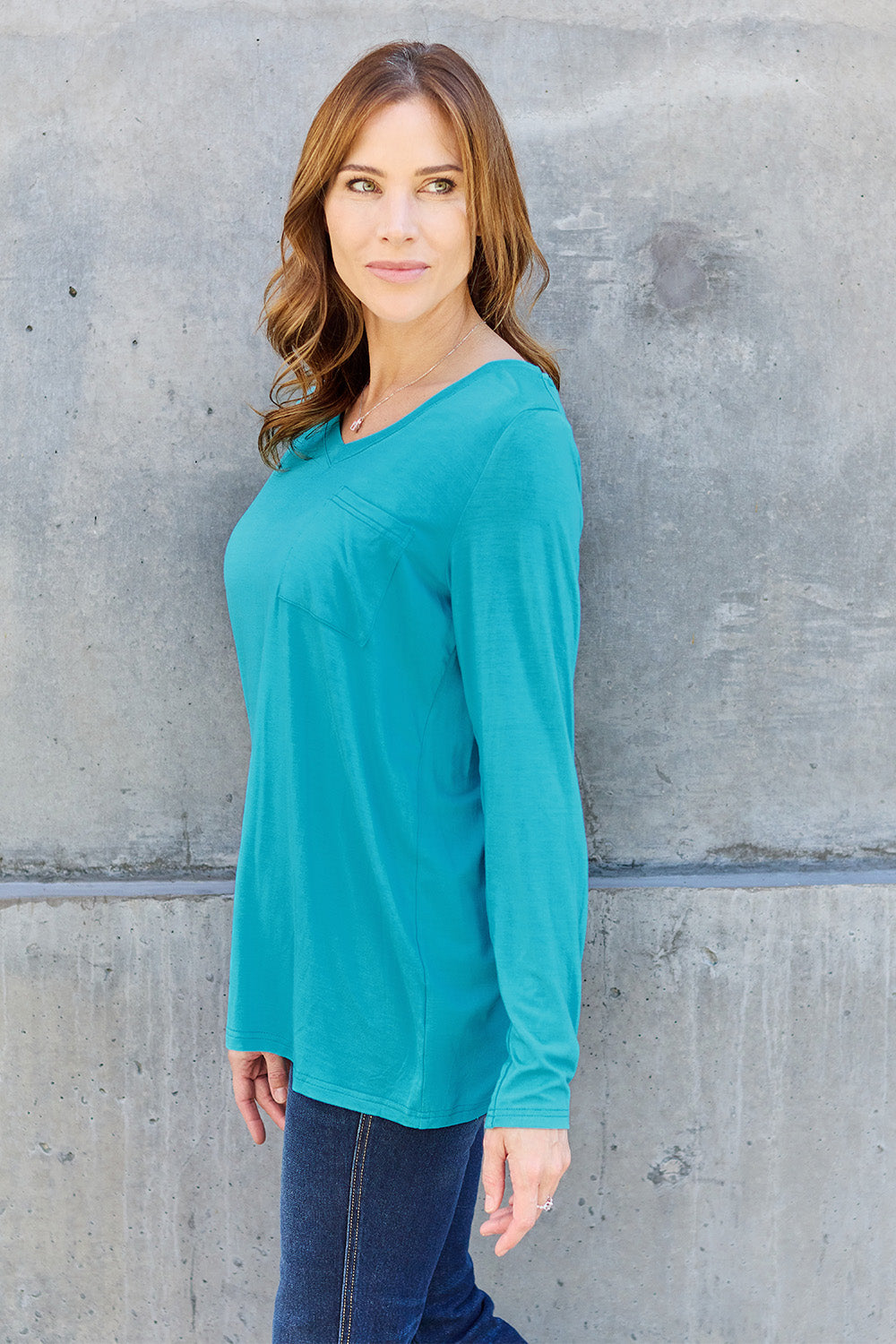 Basic Bae Full Size V-Neck Long Sleeve Top Apparel/Tops Basic Bae Ship from USA TikTok Tops Trendsi USPS Walmart Walmart Apparel Trendsi https://www.cyberehub.com