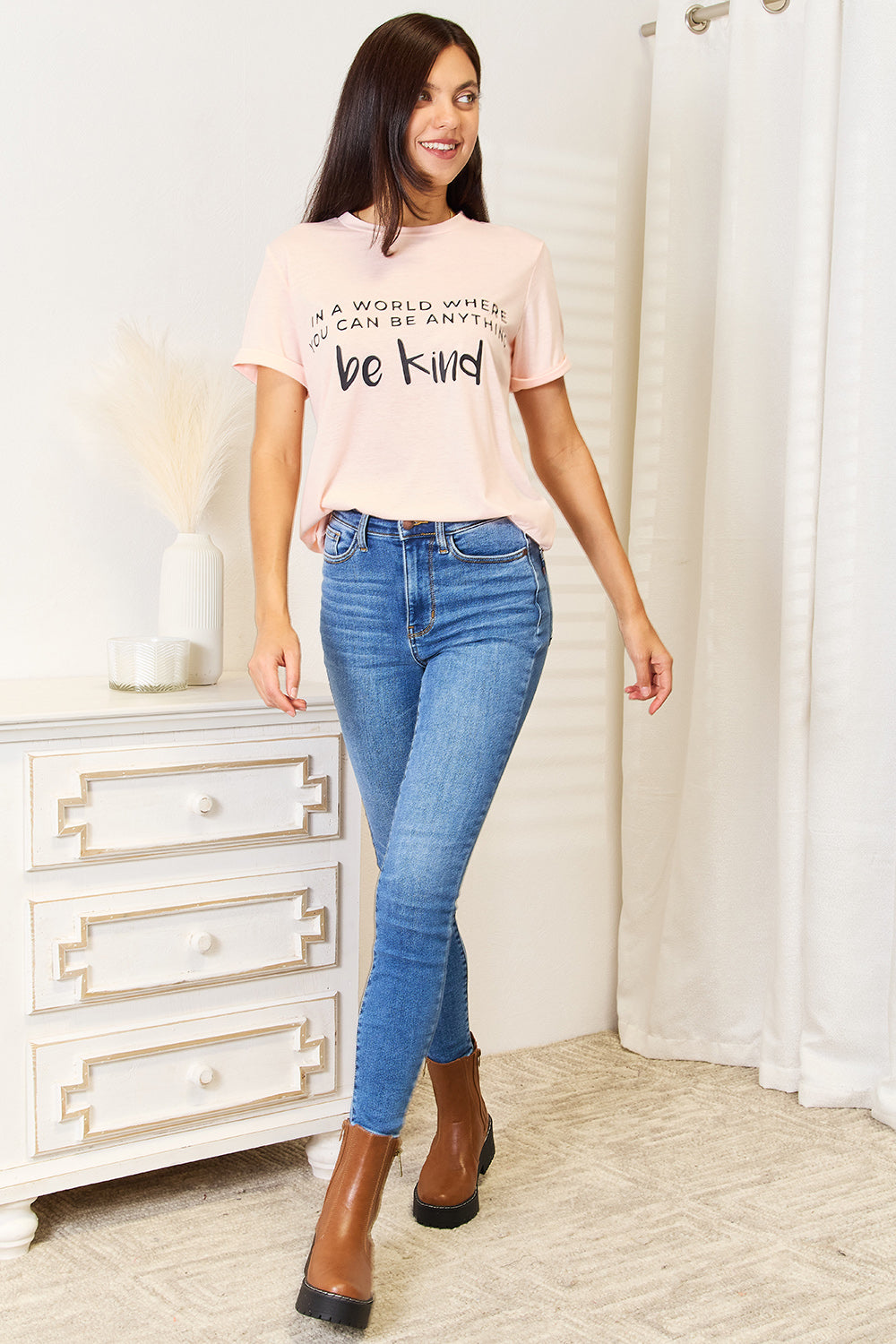 Simply Love Slogan Graphic Cuffed T-Shirt Apparel/Tops Ship from USA Simply Love TikTok Tops Trendsi USPS Walmart Walmart Apparel Trendsi https://www.cyberehub.com
