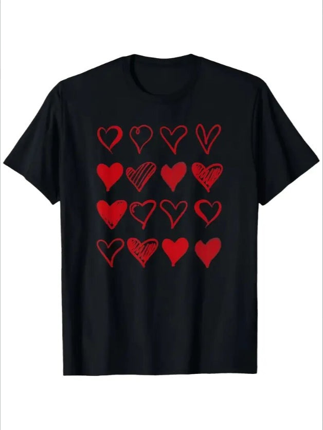 Love Valentine'S Day T-Shirt, Couple T-Shirt, Couple Christmas, Fashion Casual T-Shirt, Short-Sleeved T-Shirt Black Apparel/Shirt/Graphic Shirt SNULLO https://www.cyberehub.com