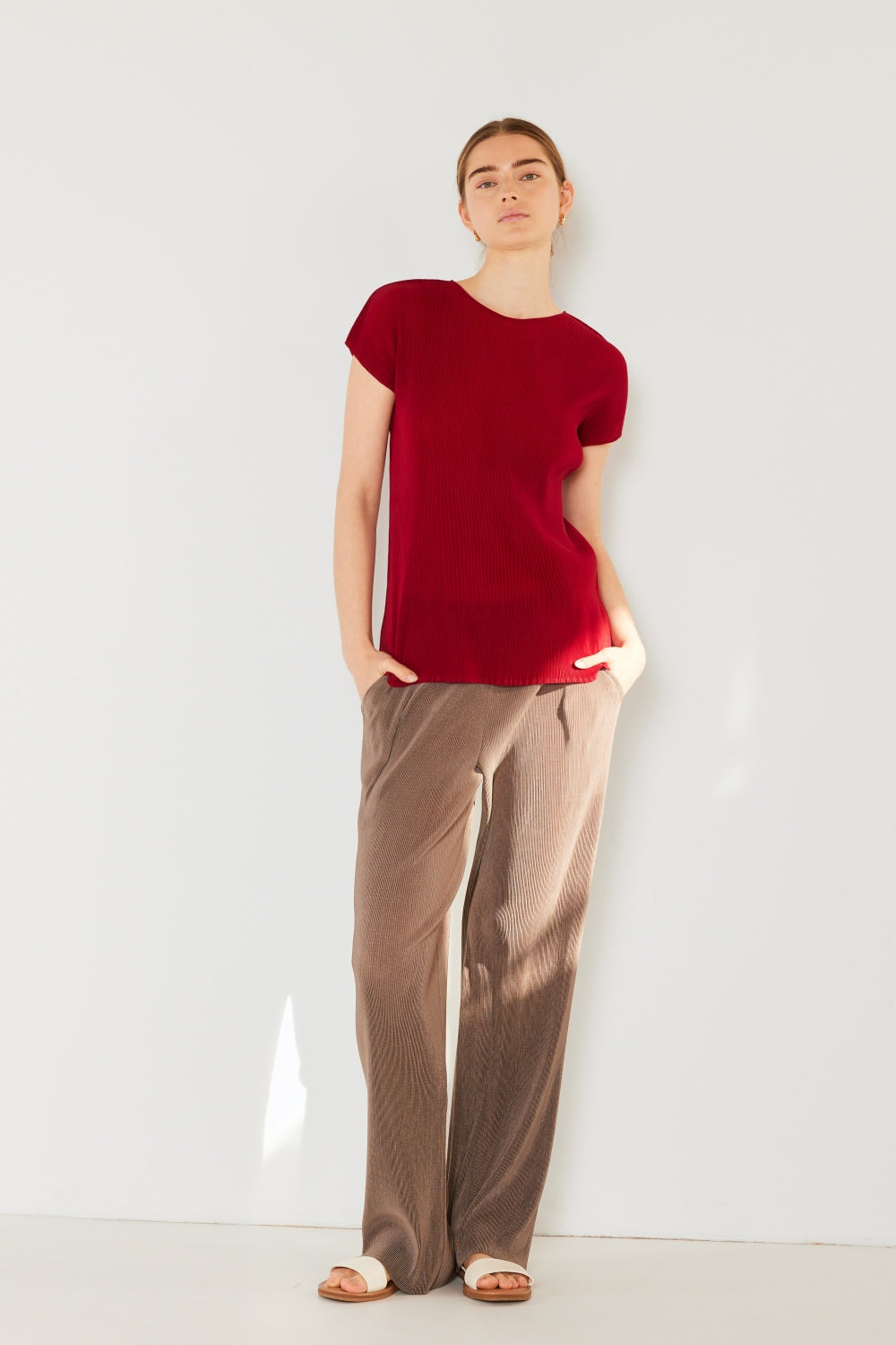 Marina West Swim Rib Pleated Cap Sleeve Top Apparel/Tops Marina West Swim Ship from USA TikTok Tops Trendsi USPS Walmart Walmart Apparel Trendsi https://www.cyberehub.com