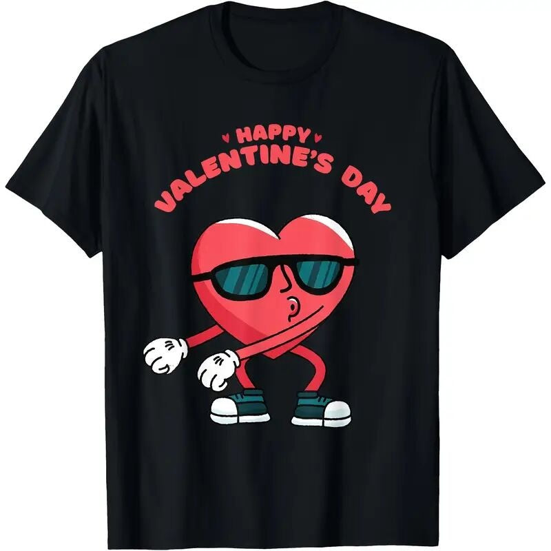 Love Valentine'S Day T-Shirt, Couple T-Shirt, Couple Christmas, Fashion Casual T-Shirt, Short-Sleeved T-Shirt Black Apparel/Shirt/Graphic Shirt SNULLO https://www.cyberehub.com