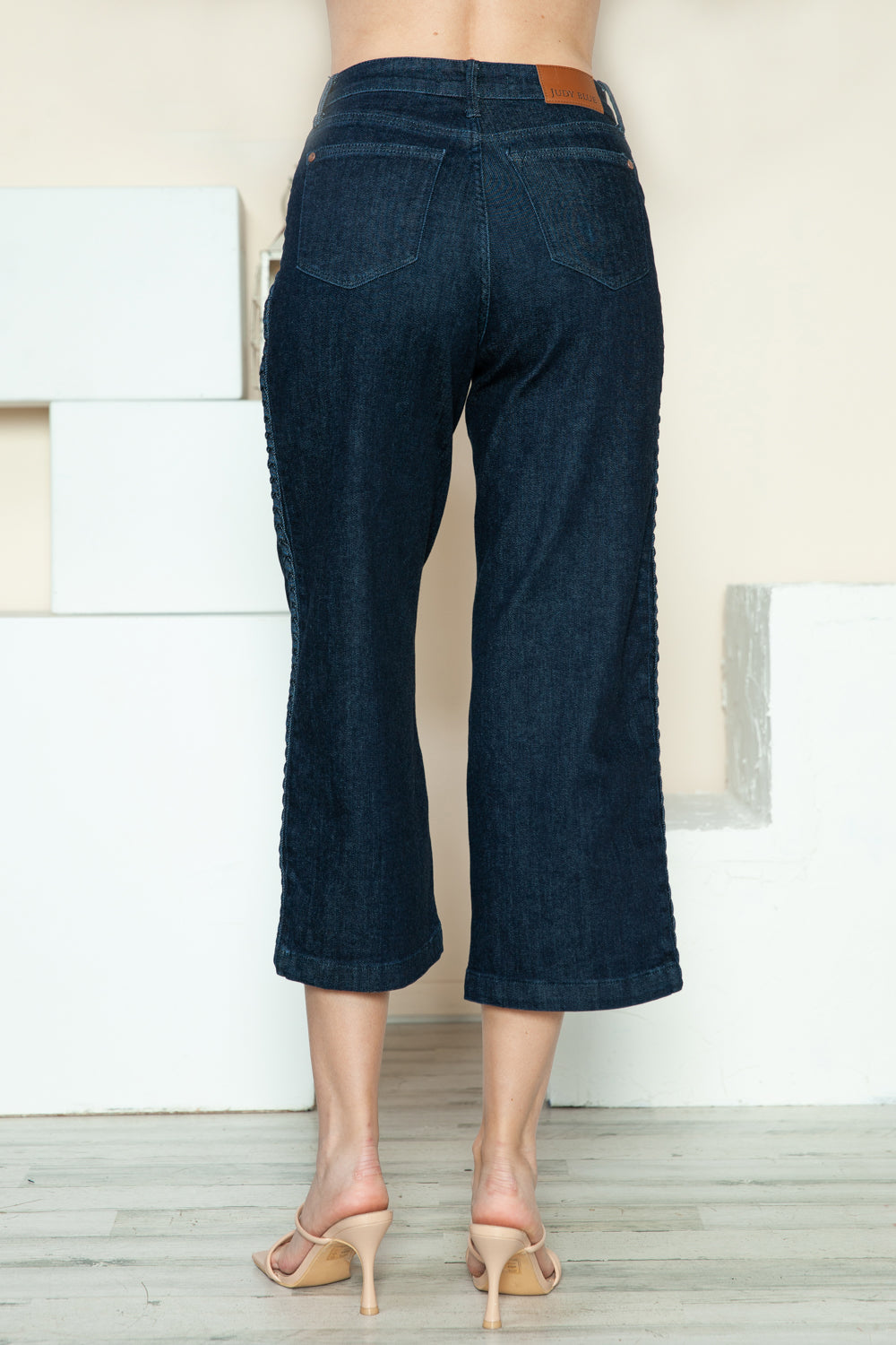 Judy Blue Full Size Side Seam Braid Detail Crop Wide Leg Jeans Bottoms Bottoms Clothing Judy Blue Pants Ship from USA Women Trendsi https://www.cyberehub.com