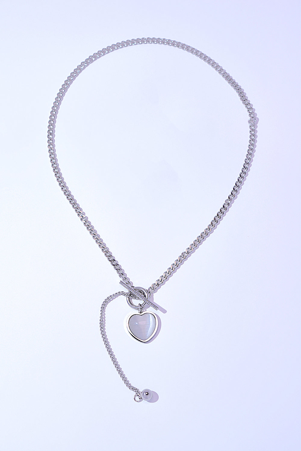 Titanium Steel Heart Necklace Silver One Size Jewelry Ship from USA TikTok USA Vvan Trendsi https://www.cyberehub.com