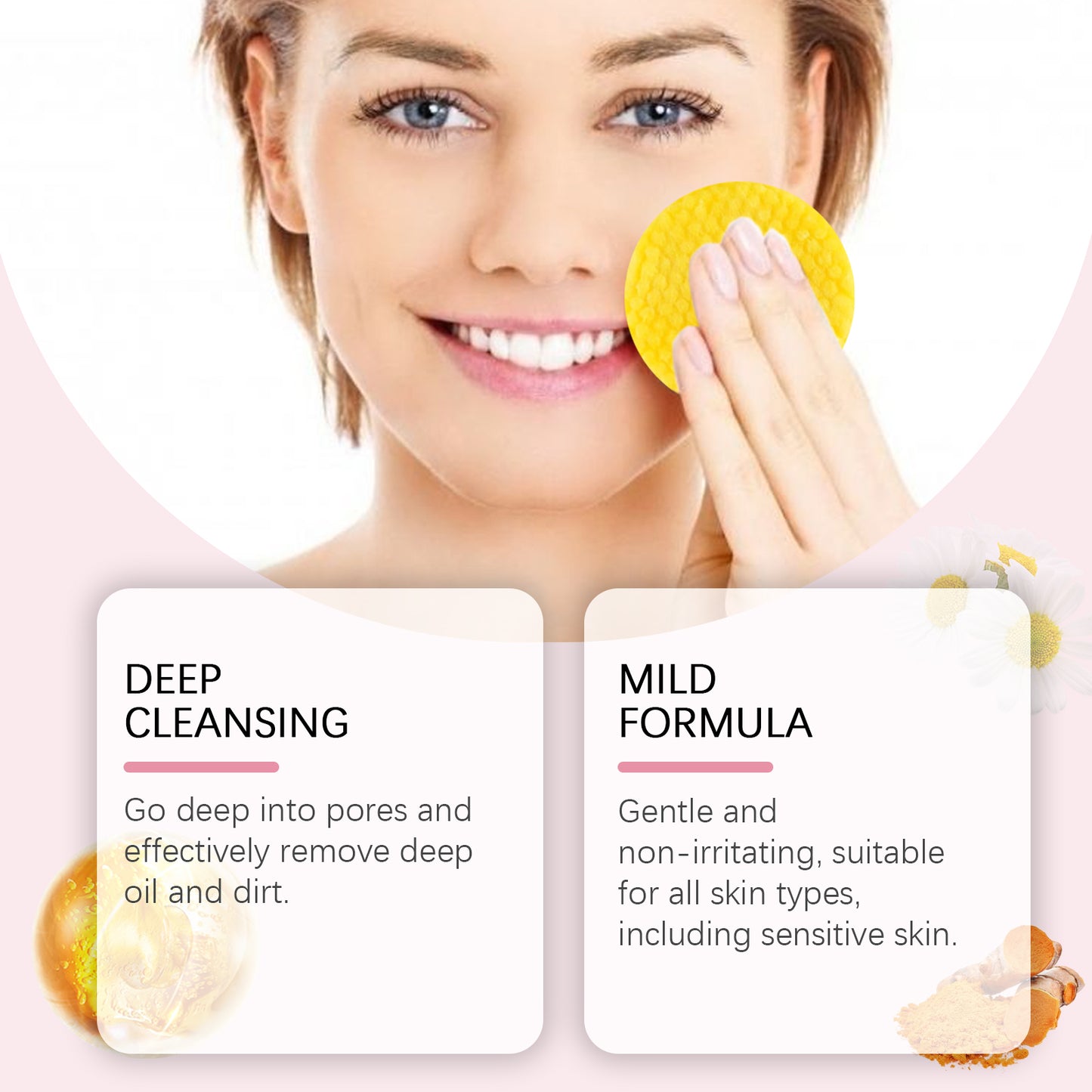 EELHOE Turmeric Acid Cleansing Pad Gently Cleanses Skin, Lightened Acne Face, Brightened Pores Health & Beauty Health Eprolo https://www.cyberehub.com
