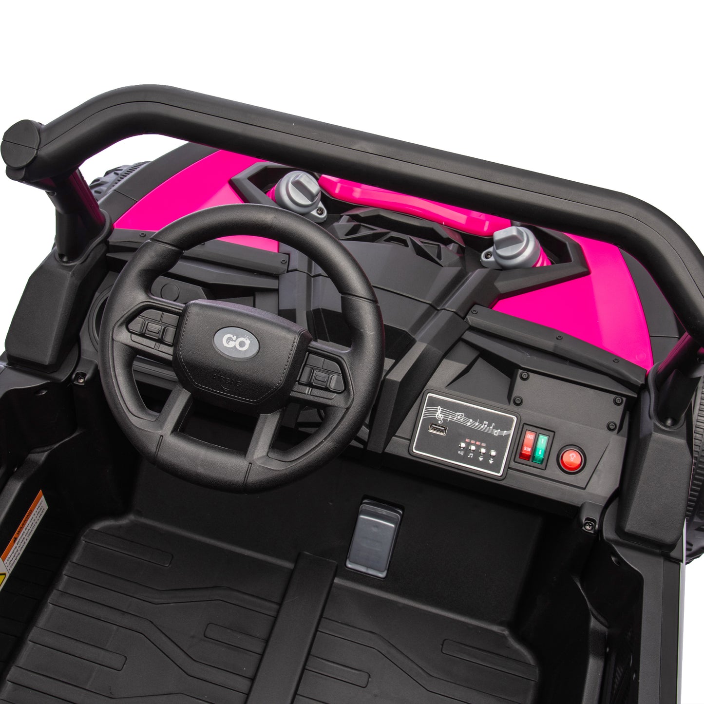 24V Two-Seater Kids Ride On UTV W/Parents Remote Control,Four-Wheel Suspension,Slow Start,Large wheel design,Anti-collision bar,Storage space,Music,USB,Bluetooth,Volume control,LED lights for Kids 3+. Giga Kids Toys Giga https://www.cyberehub.com