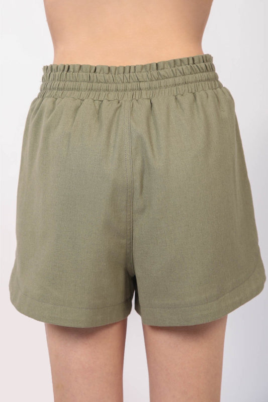 VERY J Drawstring Elastic Waist Linen Shorts Bottoms Bottoms Clothing Pants Ship from USA VERY J Women Trendsi https://www.cyberehub.com