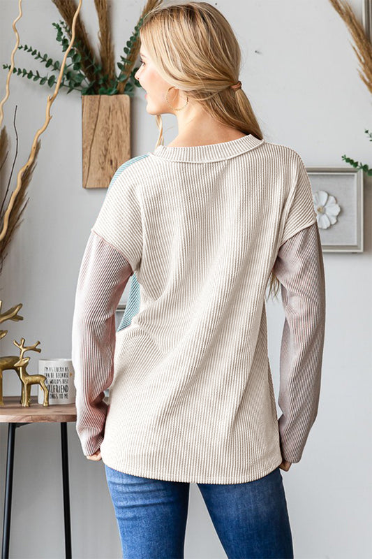Heimish Color Block Exposed Seam Ribbed T-Shirt Tops/Jackets/Sweaters Clothing Tops Heimish Ship from USA TikTok Trendsi USPS Walmart Trendsi https://www.cyberehub.com
