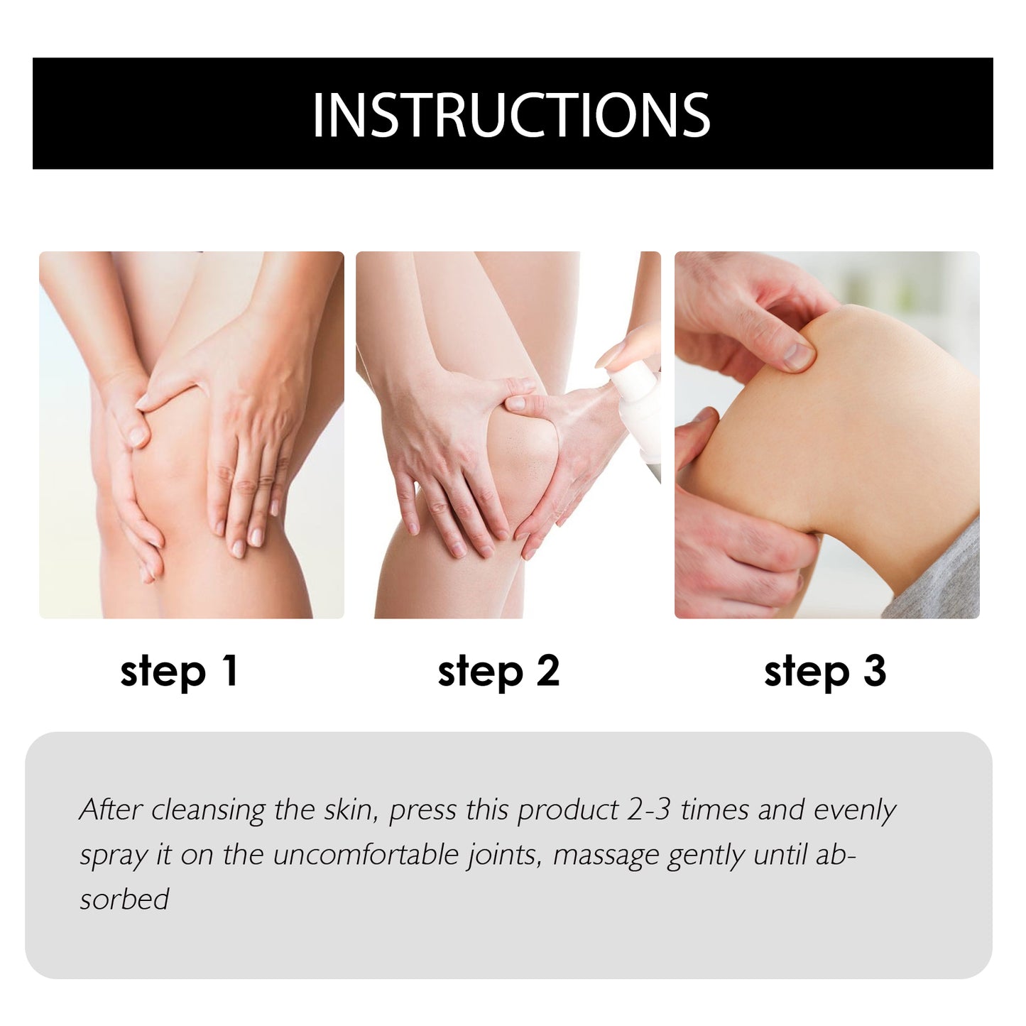 Joints & Bone Repair Spray, Relieves Shoulder, Neck, Lumbar And Joint Pain Body Discomfort Care Spray Health Eprolo https://www.cyberehub.com