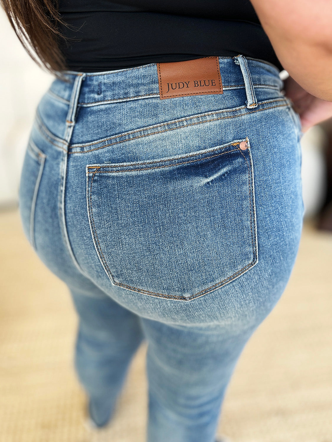 Judy Blue Full Size Mid Rise Rigid Magic Release Hem Jeans Bottoms Bottoms Clothing Judy Blue Ship from USA Women Trendsi https://www.cyberehub.com